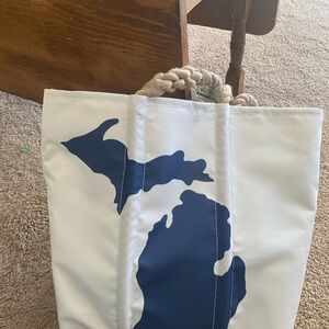 Sea bags tote with Blue Michigan Design